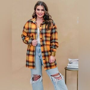 Jess Lea Plaid Long Shacket